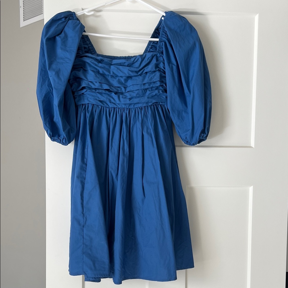 Abercrombie & Fitch Vibrant Blue Smocked Dress
